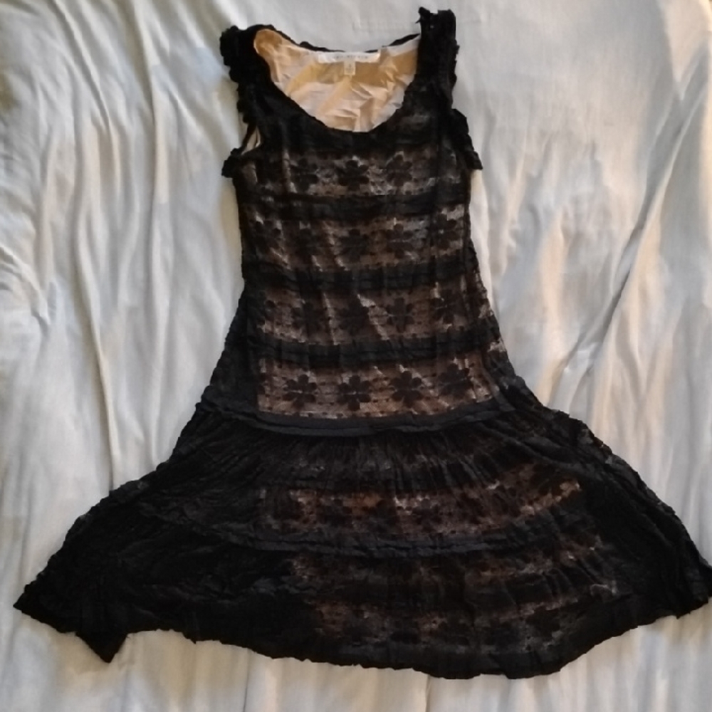 Max Studio Black and Cream Dress - Picture 1 of 5